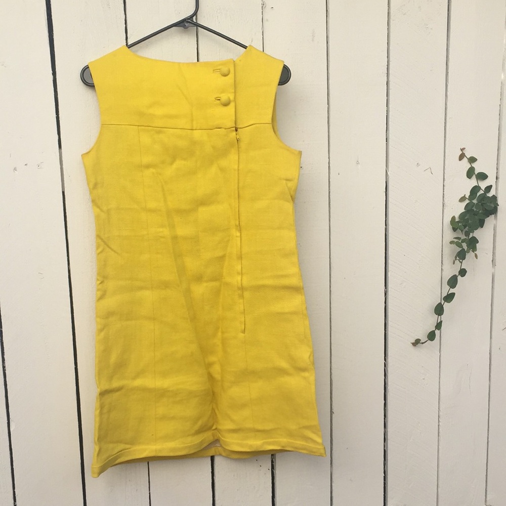 Vintage yellow Jackie-O style dress